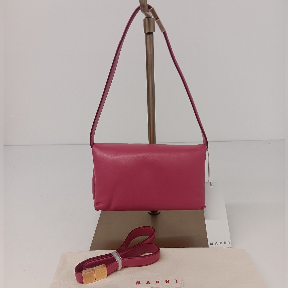 Marni Women's Small Leather Prisma Crossbody Bag - Pink